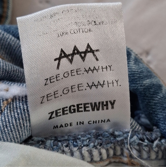 ZGY Denim Ripped Straight Leg Jean in Reality Blue Trash Denim - Picture 12 of 12